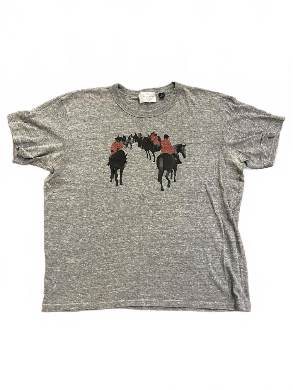 Vintage Marine Layer Gray Graphic Print Crew Neck T-Shirt Men’s XL Horse